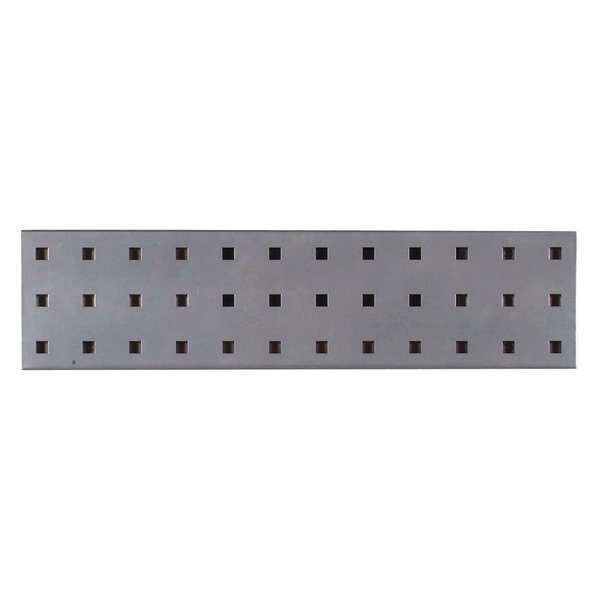 (1) 18 In. W x 4.5 In. H Silver Epoxy 18-Gauge Steel Square Hole Pegboard Strip