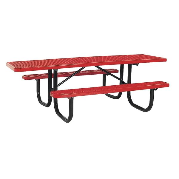 ADA Park Rectangular Portable Table, Red