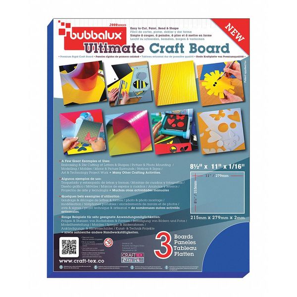 Bubbalux Craft Board Letter S, Blue, PK6