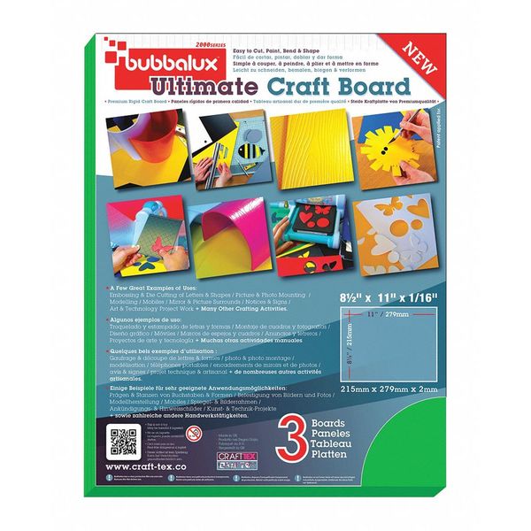 Bubbalux Craft Board Letter S, Green, PK6