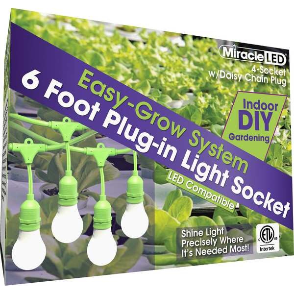 Four Socket LED Ready Corded Lighting System for Grow Lights