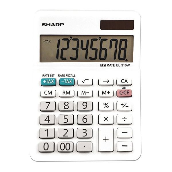 Desktop Calculator, 8-Digit, Wh