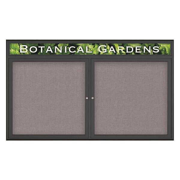 Corkboard, Double Door, Radius Frame, Header, 60x36