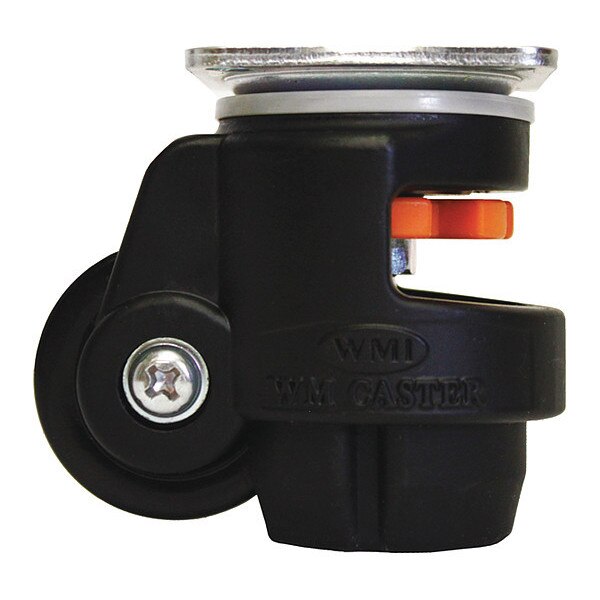 Roll/Set Leveling Caster, Load Rating 300 lbs, Plate Mounted