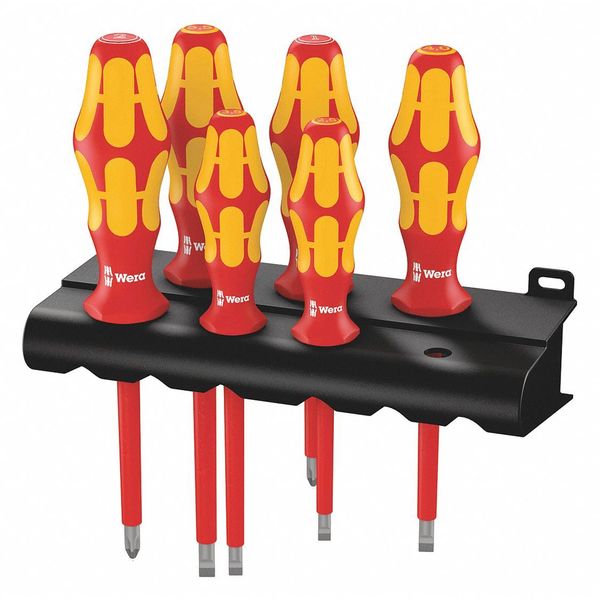 Insulated Screwdriver Set, Slotted/Phillips, 6 pcs