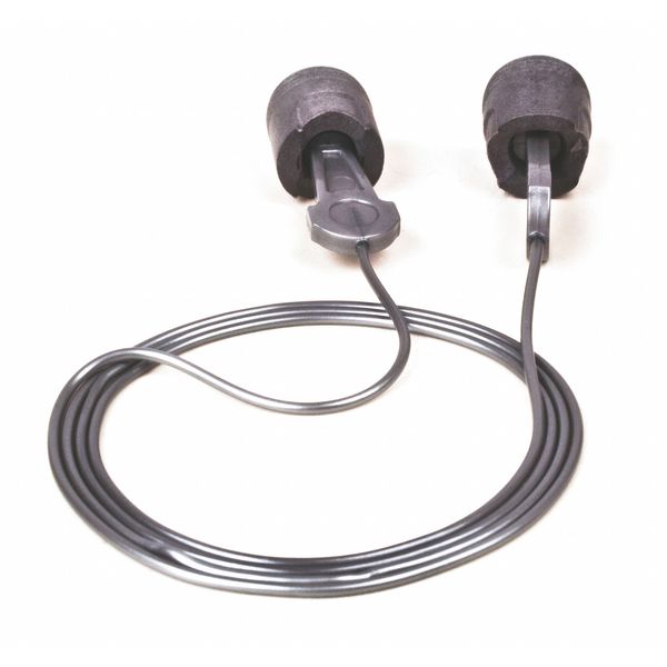 E-A-R Pistonz Disposable Corded Ear Plugs, Pod Shape, NRR 29 dB, M, Silver, 100 Pairs