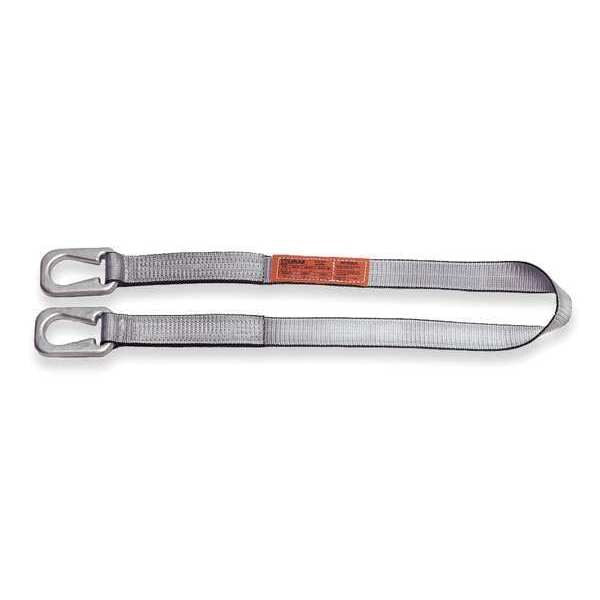 Web Sling, Universal Link, 6 ft L, 4 in W, Tuff-Edge Polyester, Silver