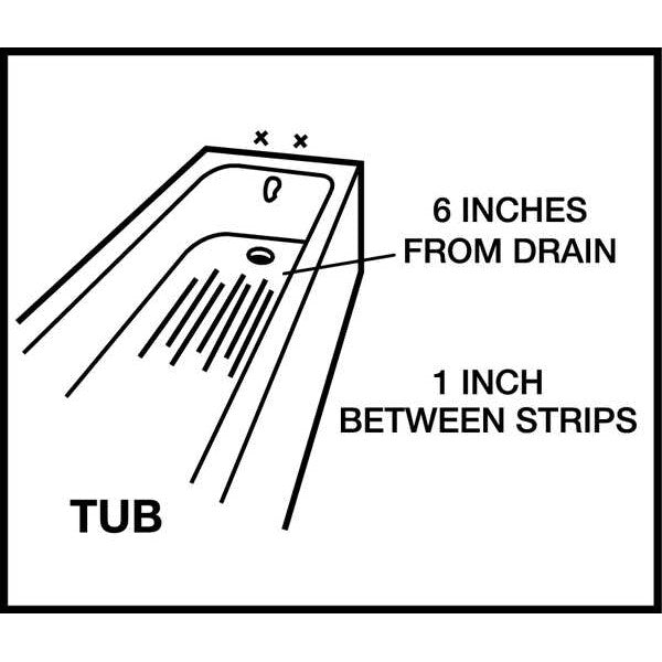 Tub and Shower Anti-Slip Tape, White, PK50