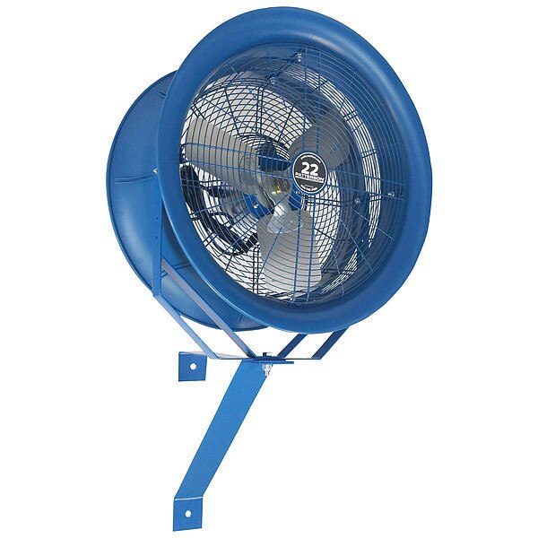 High-Velocity Industrial Fan 22 in Non-Oscillating, 277V AC, 5,570 cfm