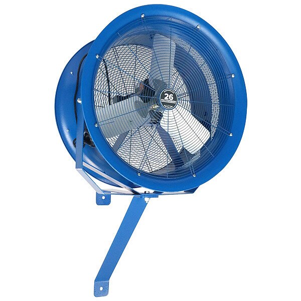 High-Velocity Industrial Fan 26 in Non-Oscillating, 277V AC, 7,650 cfm