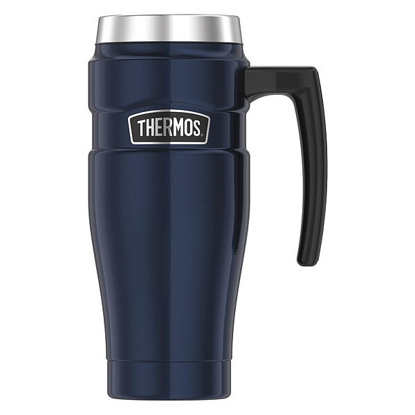 Stainless Steel Travel Mug, 16 oz., Midnight Blue, Hot 7 Hrs, Cold 18 Hrs