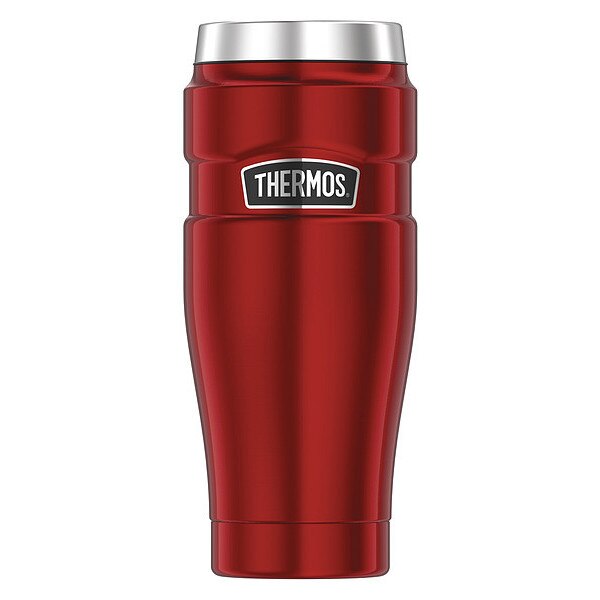 Stainless Steel Travel Tumbler, 16oz, Cranberry, Hot 7 Hrs, Cold 18 Hrs
