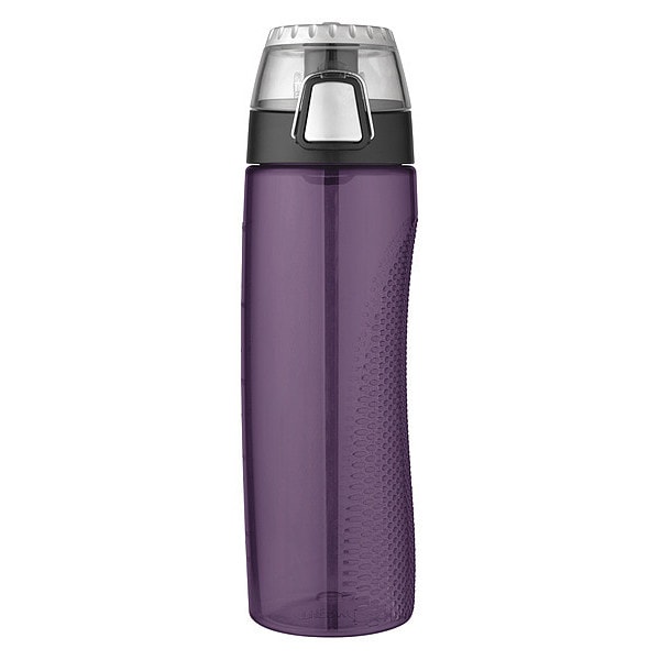 BPA Free Plastic Hydration Bottle w/Meter, 24 oz., Purple