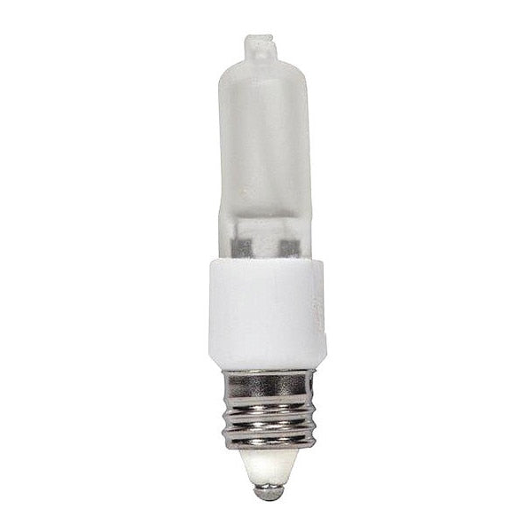 20W T3 Halogen Light Bulb - Mini Candelabra Base - Frost Finish