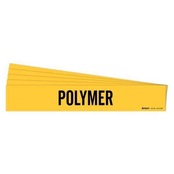Pipe Marker, Adhesive, Black, Polymer, PK5, 7215-1HV-PK