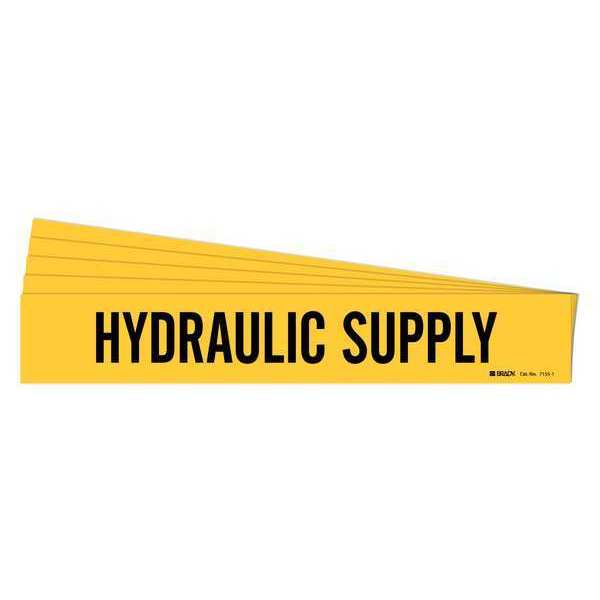 Pipe Marker, Black, Hydraulic Supply, PK5, 7155-1-PK