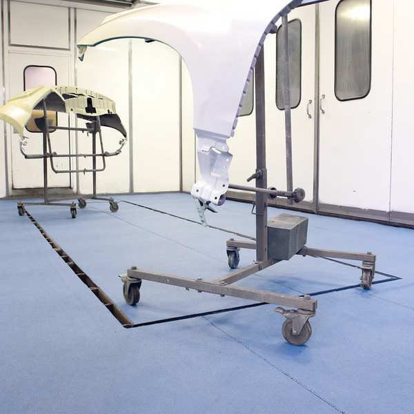 Paint Booth Mat, Paints, Solvents, Stains Absorbed, Blue, Polypropylene
