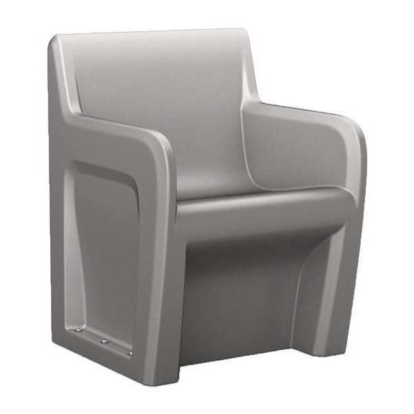 Arm Chair, Floor Mount, Stone Gray