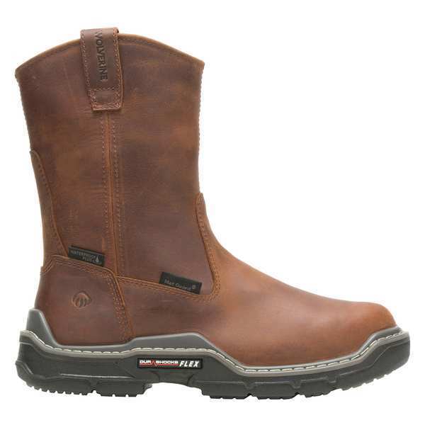 Size 10 1/2 Men's Wellington Boot Composite Work Boots, Brown