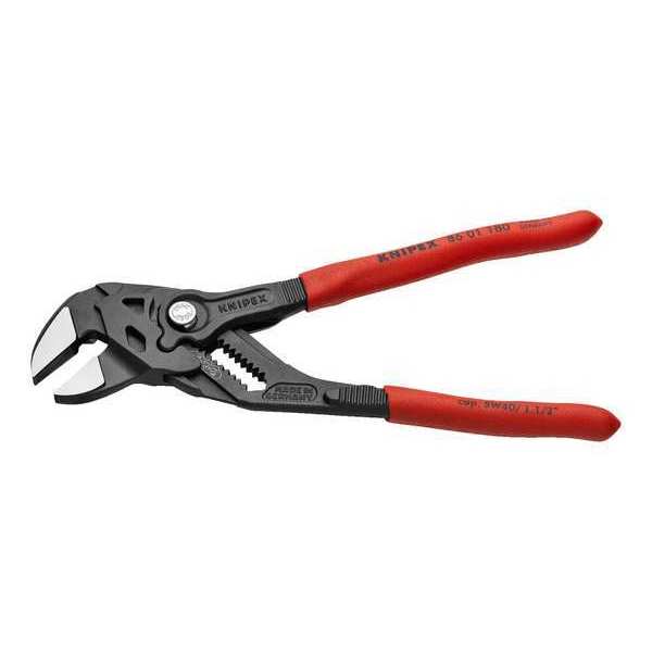 7.54 in Pliers Wrench / 86 01 series Black Pliers Wrench Smooth, Plastic Grip