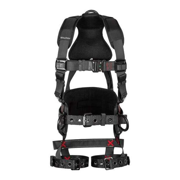 Harness, Vest Style, L/XL, Polyester, Black