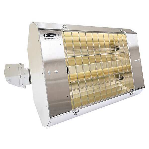 Infrared Quartz Electric Heater, Stainless Steel, 208 V