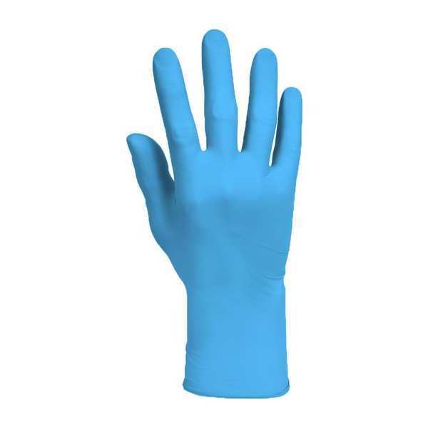Disposable Gloves, Nitrile, Blue, M, 100 PK
