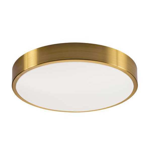 RndLEDMnt, 12in, 4000K, 1800lm, Brass, Alum