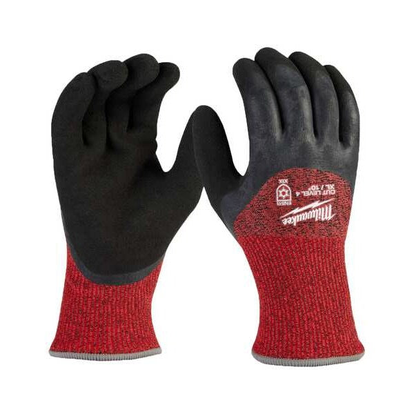 Level 4 Cut Resistant Latex Dipped Winter Insulated Gloves - X-Large (12 pair)