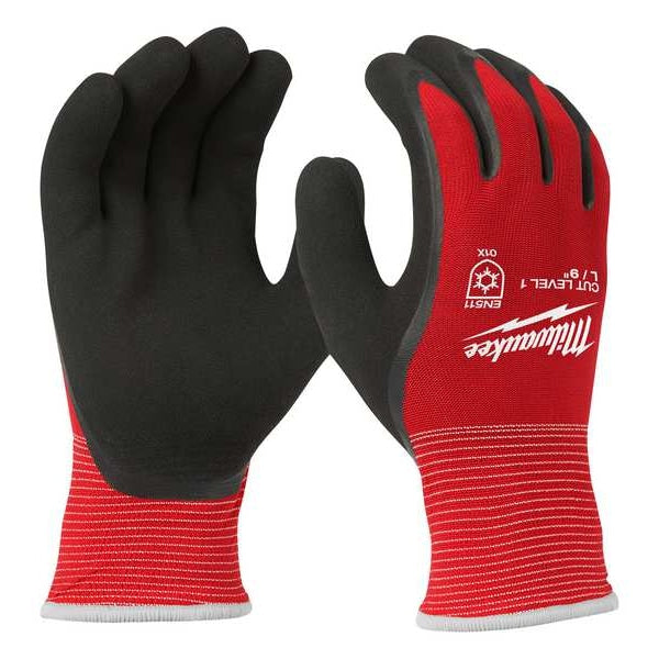 Level 1 Cut Resistant Latex Dipped Insulated Winter Gloves - Large