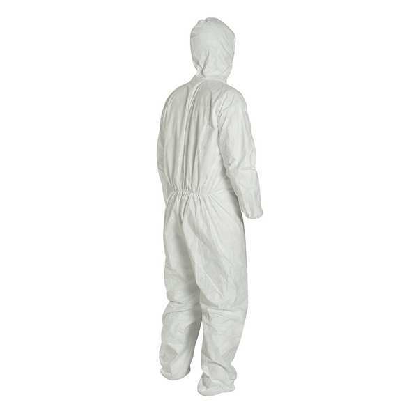 Hooded Coverall, 6 PK, White, Tyvek(R) 400