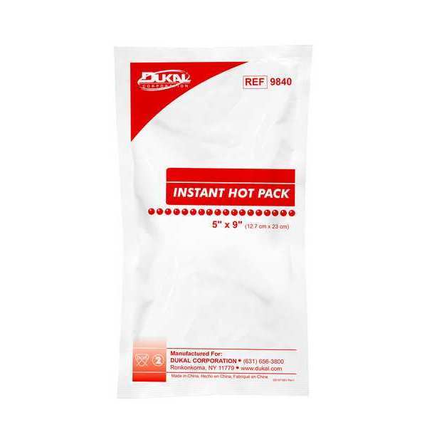 Instant Hot Pack, Disposable, Red, White