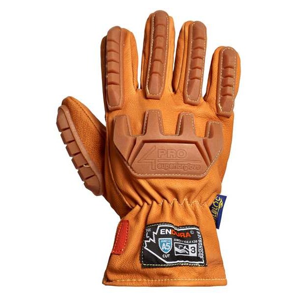 Work Gloves, Drivers, 3XL, Leather, PR