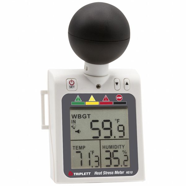 Heat Index Meter, Wet Bulb Globe, Plastic