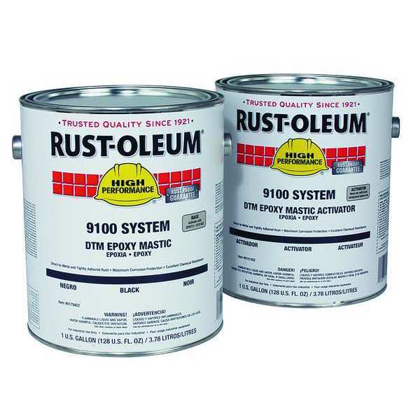 Epoxy Activator and Finish Kit, Navy Gray, Semi-gloss, (2) 1 gal, 115 to 190 sq ft/gal, 9100 Series