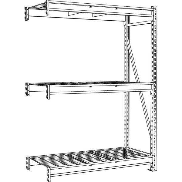 Add-On Bulk Storage Rack, 36 in D, 96 in W, 3 Shelves