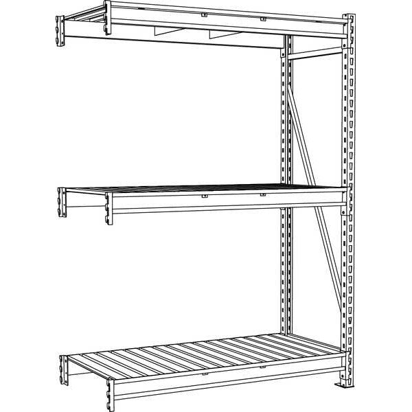 Add-On Bulk Storage Rack, 48 in D, 48 in W, 3 Shelves