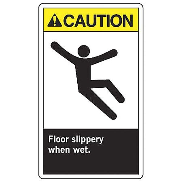 Safety Label, 5 in Height, 3 1/2 in Width, Vinyl, Vertical Rectangle, English