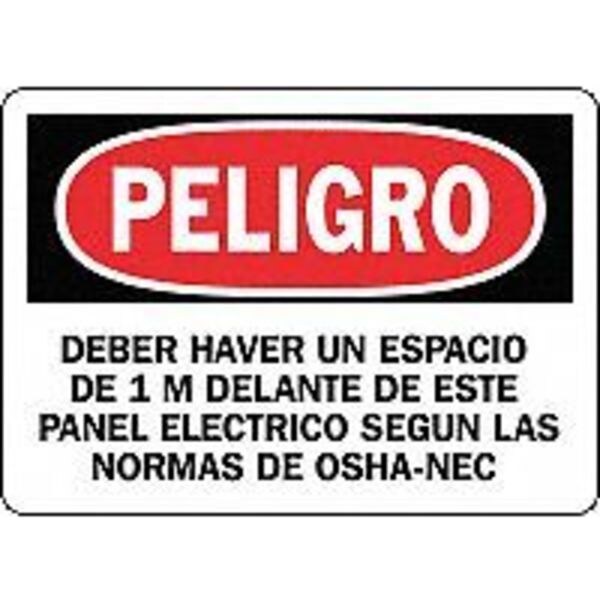 Spanish Notice Sign, 7 in Height, 10 in Width, Vinyl, Vertical Rectangle, Spanish