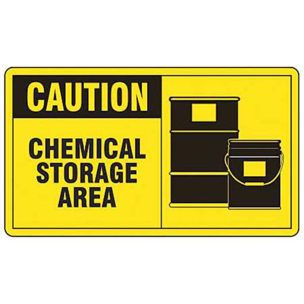 Safety Label, 3 1/2 in H, 5 in W, Vinyl, Horizontal Rectangle, English, LSTF605VSP