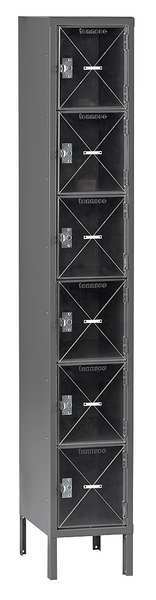 Box Locker, 12 in W, 18 in D, 78 in H, (1) Wide, (6) Openings, Wine