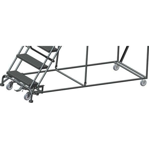 153 in H Steel Rolling Ladder, 12 Steps