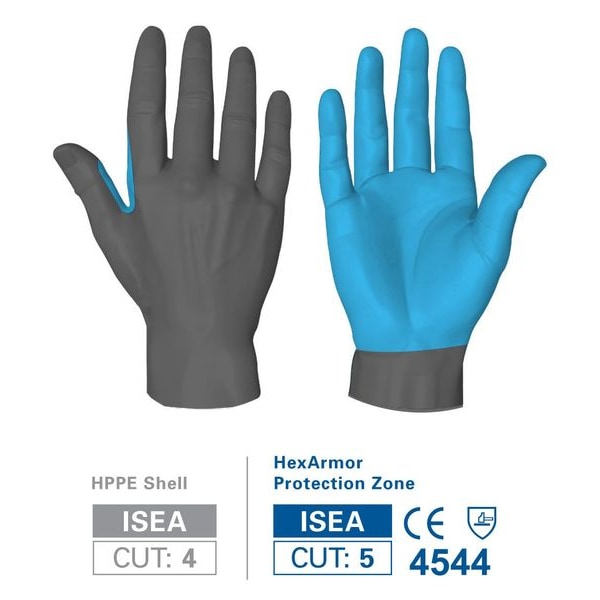 Cut Resistant Coated Gloves, A8 Cut Level, Nitrile, XL, 1 PR
