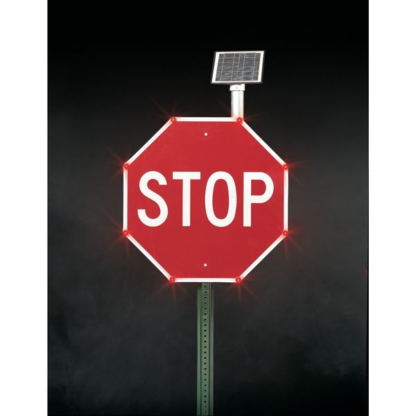 LED Sign, Stop Sign Ahead, 30 x 30 In