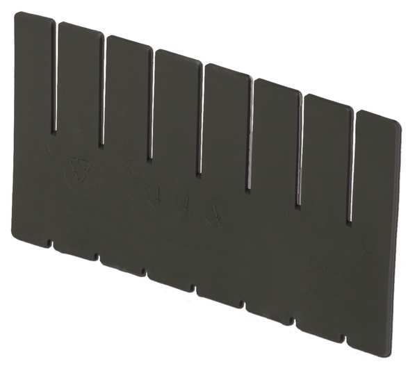 Plastic Divider, Black, 9 5/8 in L, Not Applicable W, 6 7/8 in H