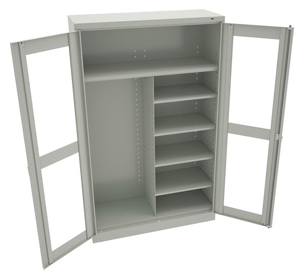20/22 ga. Steel Clear View Storage Cabinet, 48 in W, 78 in H