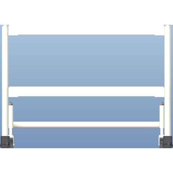 19 in H Aluminum Rolling Ladder, 2 Steps