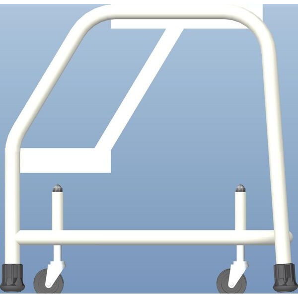 19 in H Aluminum Rolling Ladder, 2 Steps