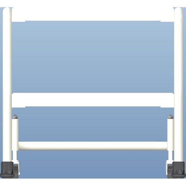 19 in H Aluminum Rolling Ladder, 2 Steps