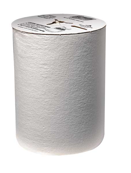 Dry Wipe Roll, White, Dispensing Poly Bag, Double Recreped (DRC), 2 PK, 300 Wipes, 10 in x 13 in